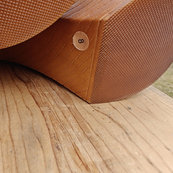 Steve Madden "DUTCHESS" Black Leather Studded Wood-Platform Clogs - Picture 6 of 8